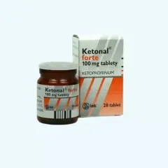 Ketonal forte 100 mg tablety, lek na ból zęba. Opakowanie zawiera 20 tabletek.