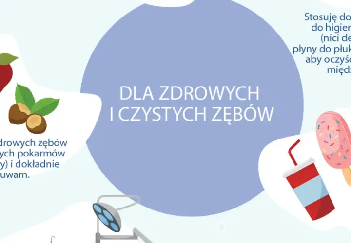 Jabłka, orzechy i nić dentystyczna wspierają zdrowe zęby. Unikaj słodyczy dla mocnych zębów.